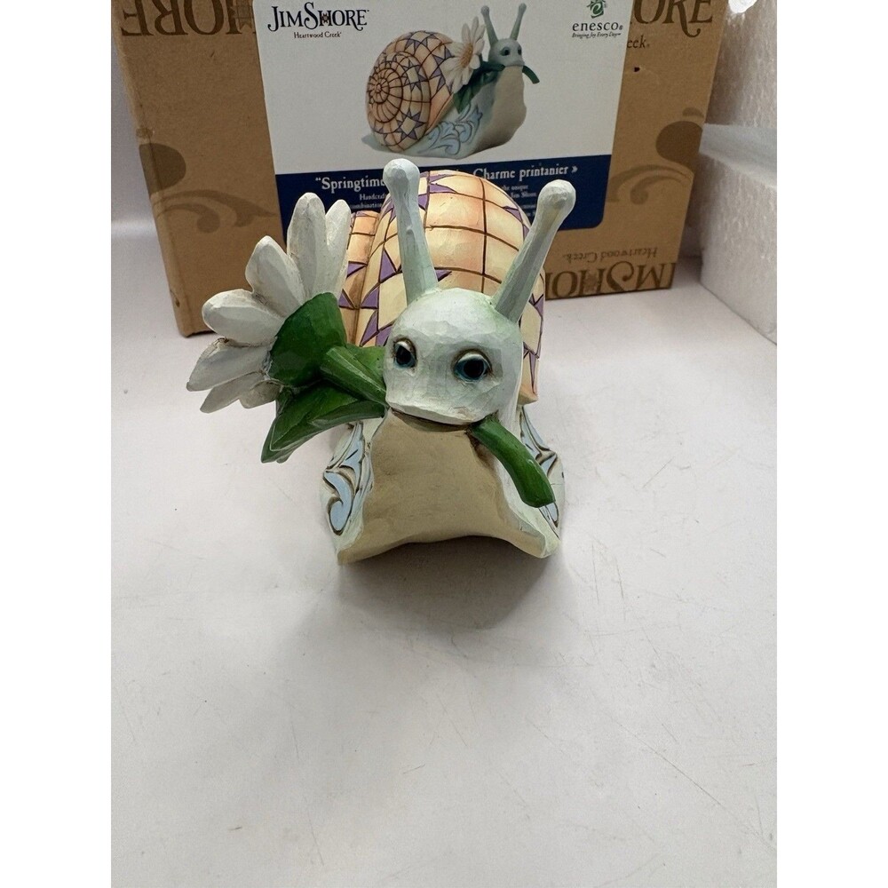 Jim Shore Heartwood “Springtime Charmer” Snail Figurine New In Box 6017782 - Picture 6 of 7